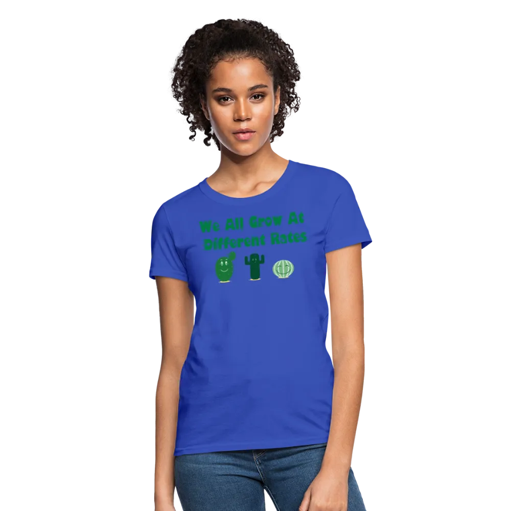 “We All Grow At Different Rates-Cactus”-Women's T-Shirt