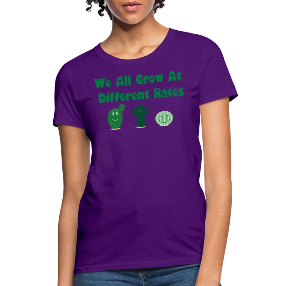 “We All Grow At Different Rates-Cactus”-Women's T-Shirt