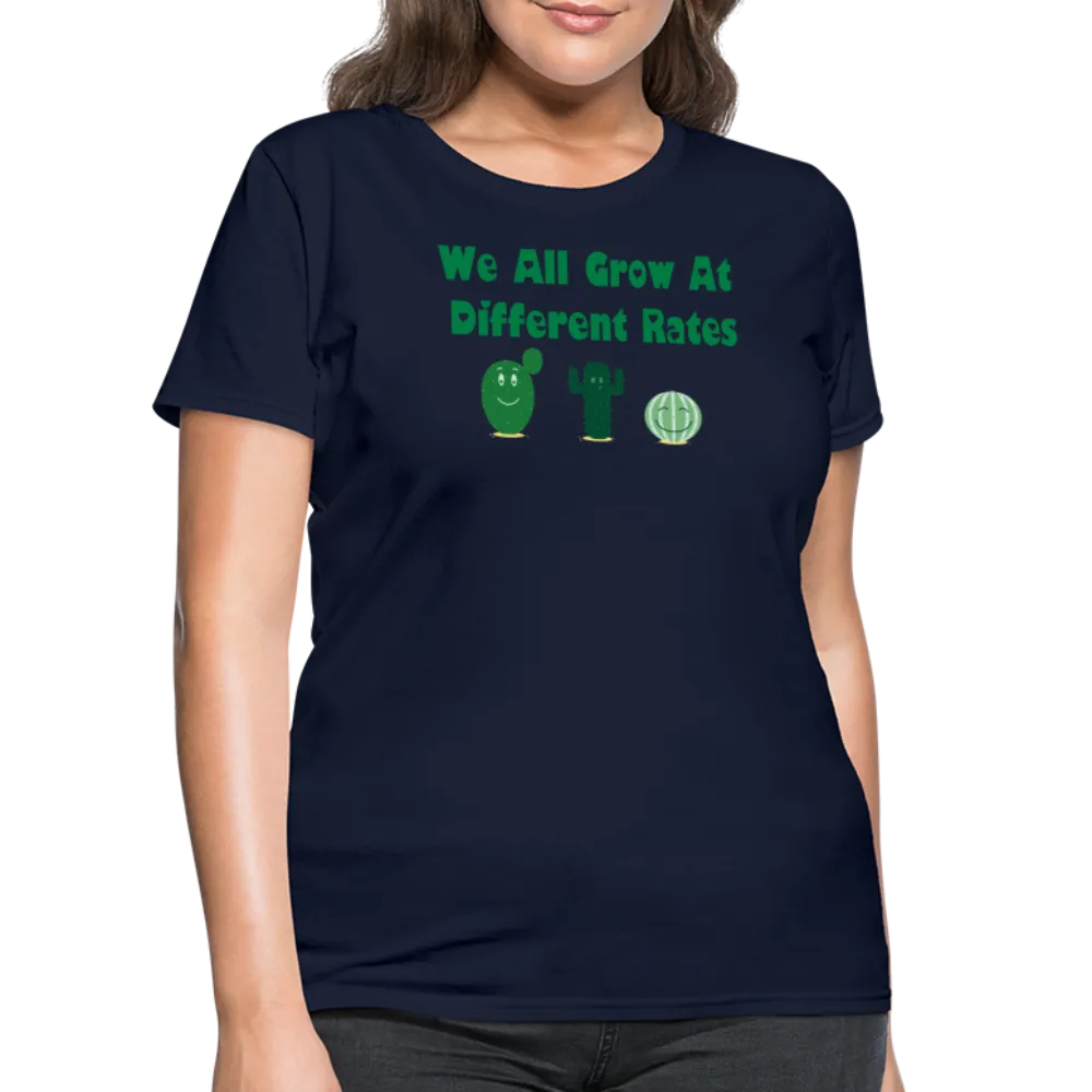 “We All Grow At Different Rates-Cactus”-Women's T-Shirt