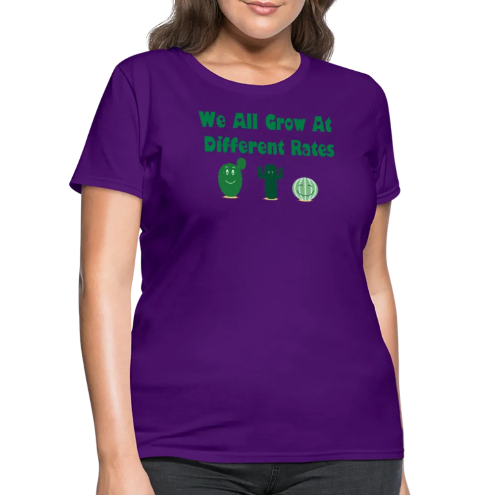 “We All Grow At Different Rates-Cactus”-Women's T-Shirt