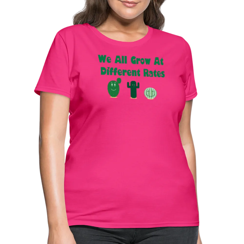 “We All Grow At Different Rates-Cactus”-Women's T-Shirt
