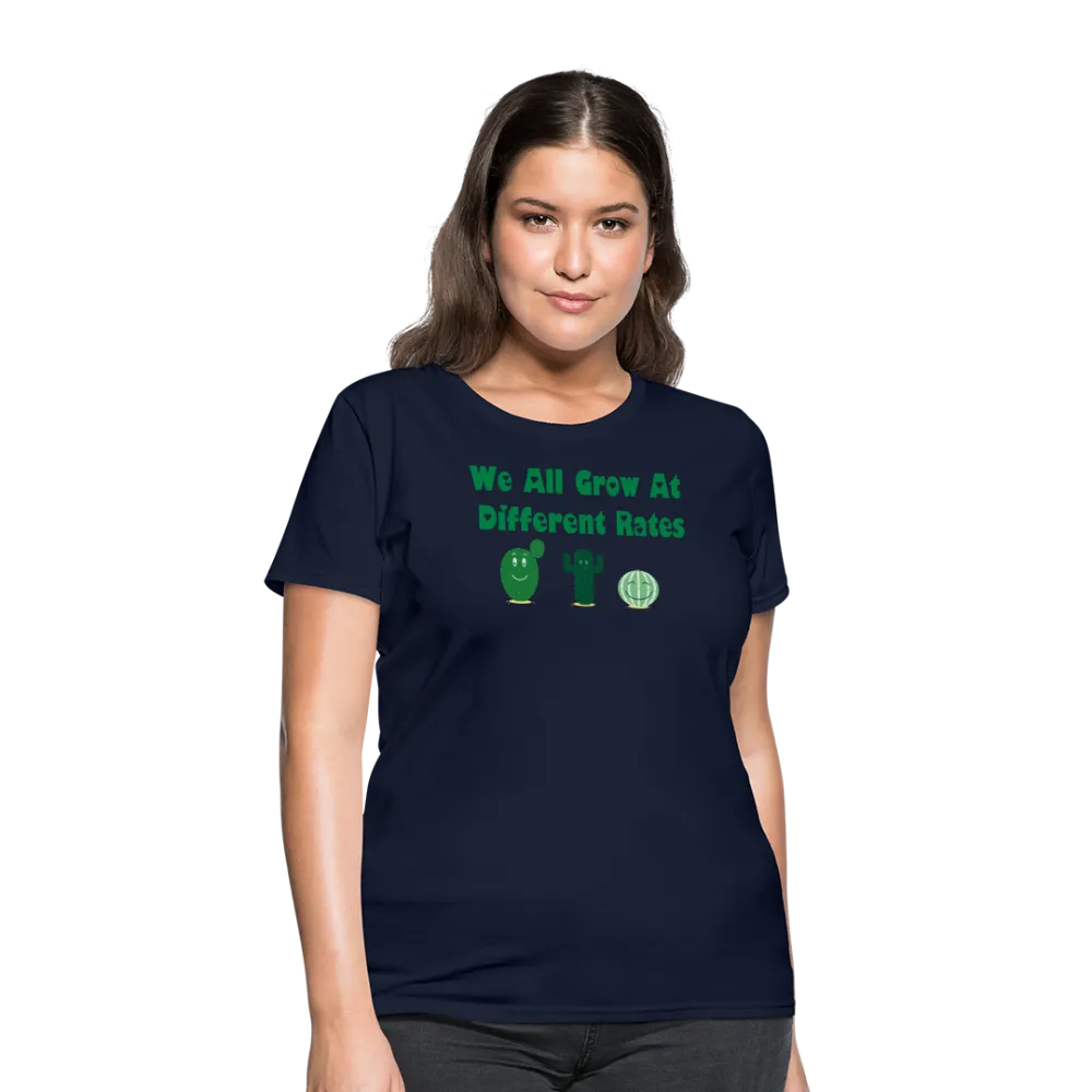 “We All Grow At Different Rates-Cactus”-Women's T-Shirt