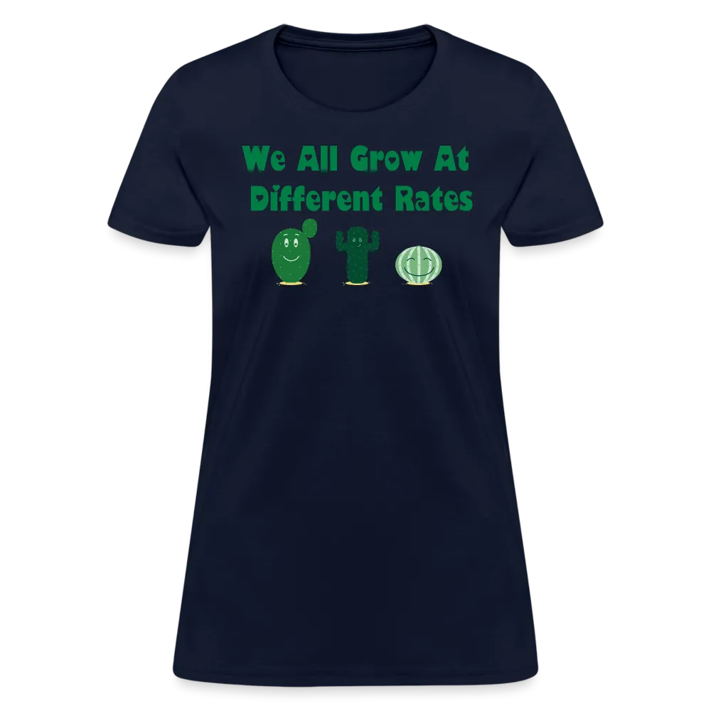 “We All Grow At Different Rates-Cactus”-Women's T-Shirt