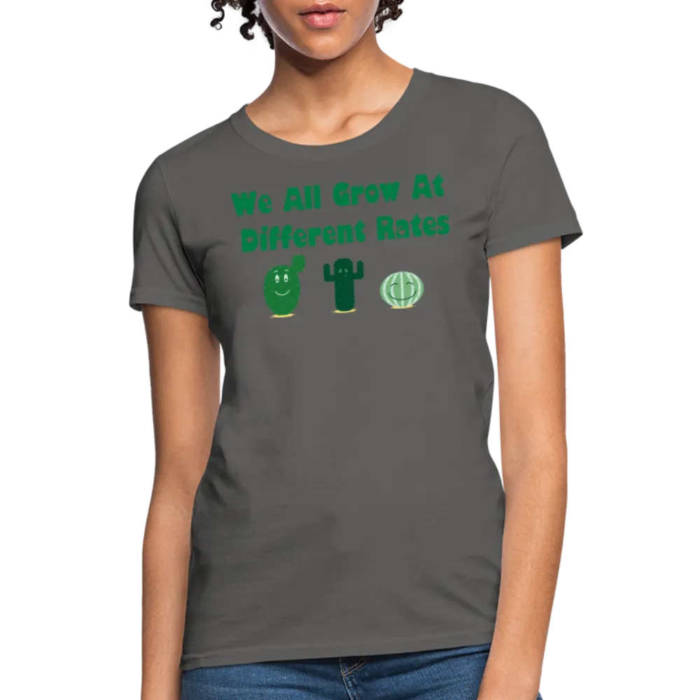 “We All Grow At Different Rates-Cactus”-Women's T-Shirt