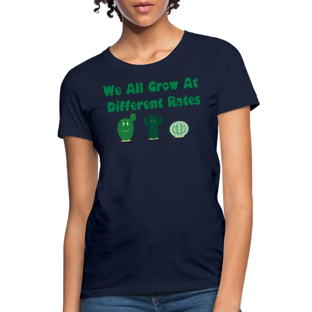 “We All Grow At Different Rates-Cactus”-Women's T-Shirt