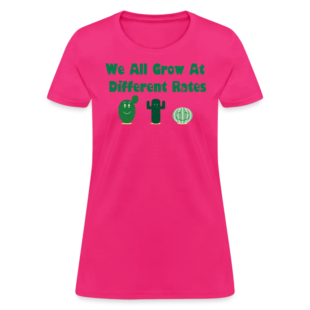 “We All Grow At Different Rates-Cactus”-Women's T-Shirt