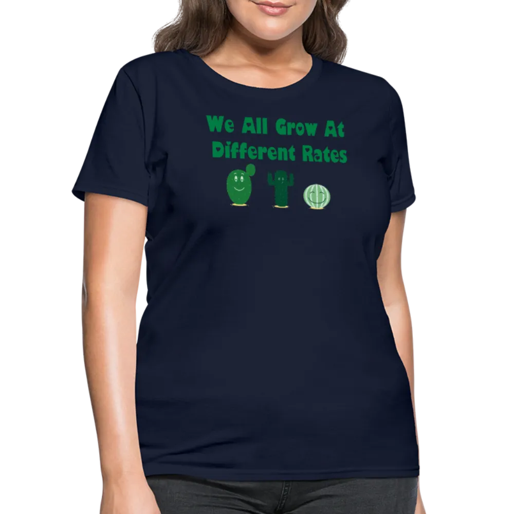 “We All Grow At Different Rates-Cactus”-Women's T-Shirt