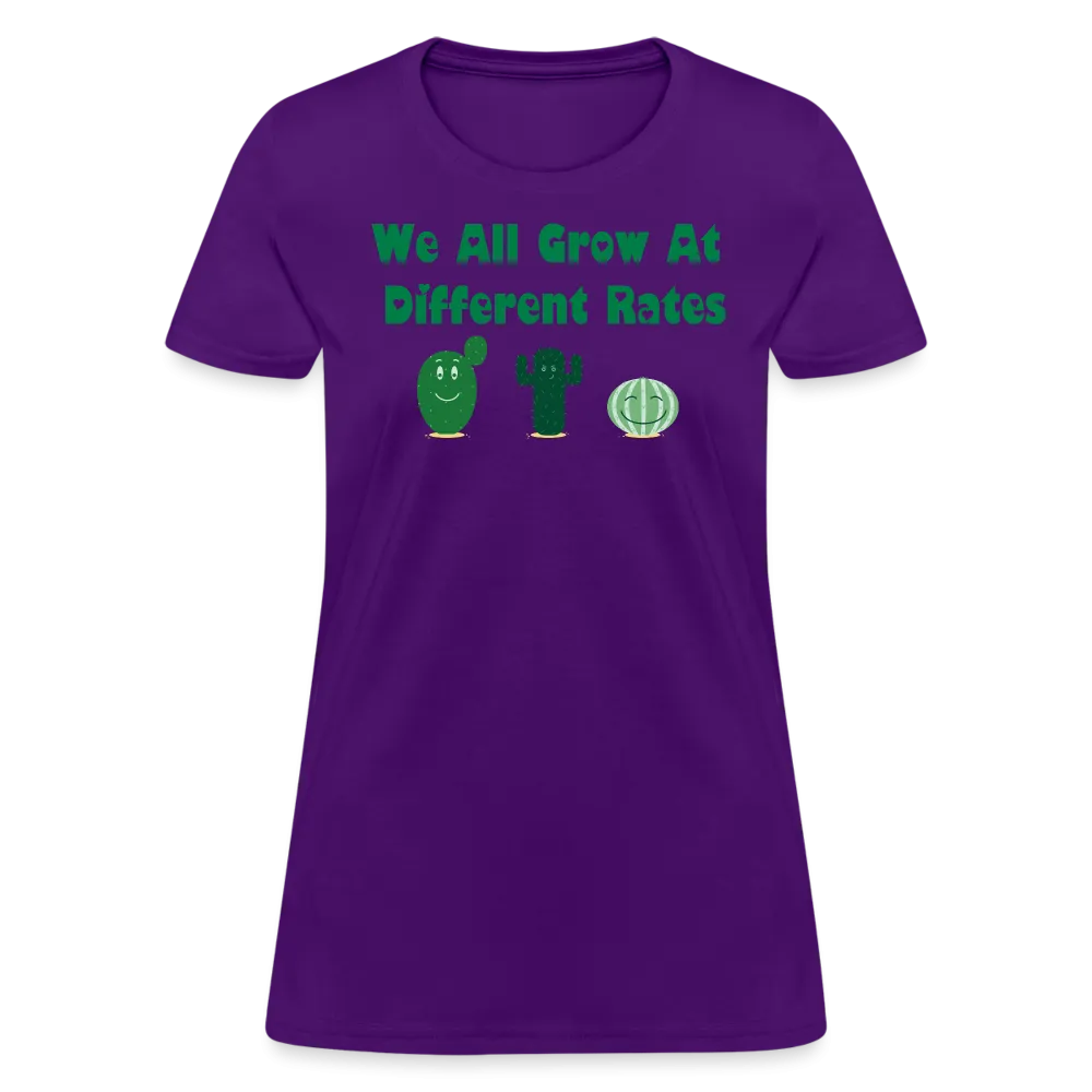 “We All Grow At Different Rates-Cactus”-Women's T-Shirt