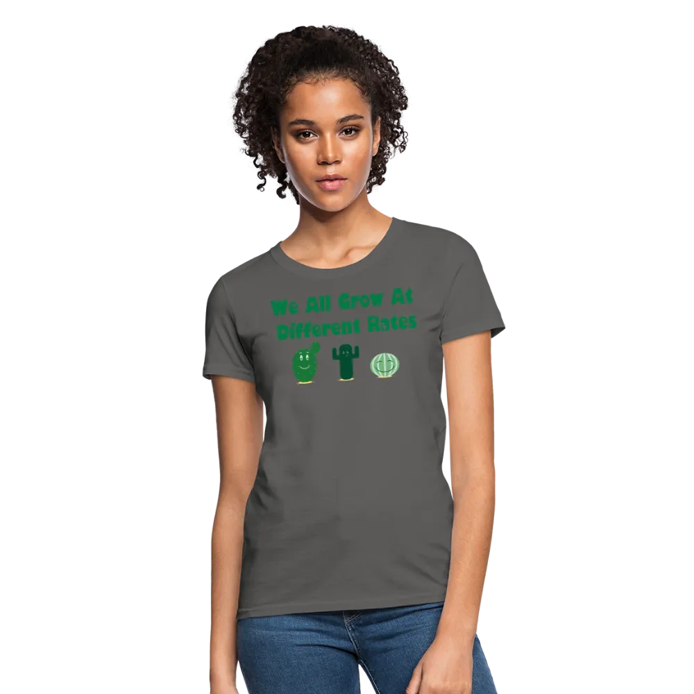 “We All Grow At Different Rates-Cactus”-Women's T-Shirt