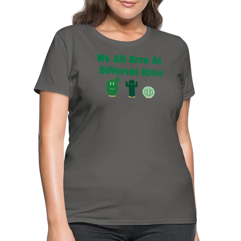 “We All Grow At Different Rates-Cactus”-Women's T-Shirt
