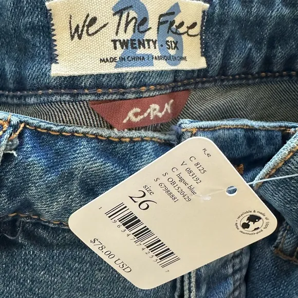 WE THE FREE CRVY Vintage High Rise Denim Shorts