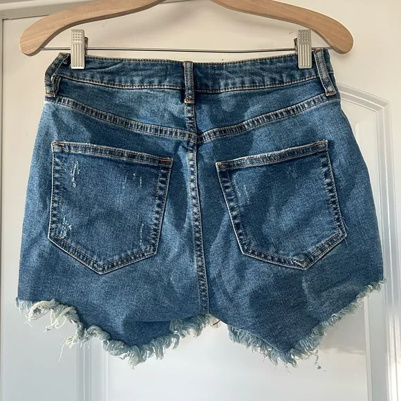 WE THE FREE CRVY Vintage High Rise Denim Shorts