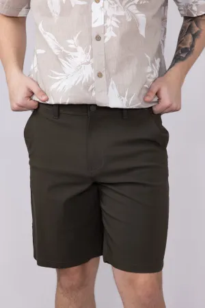 Weatherproof Vintage Tech Utility Shorts for Men in Dark Olive | W5S608-312DKOLIVE