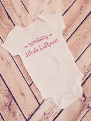 Welcome Baby Custom Bodysuit