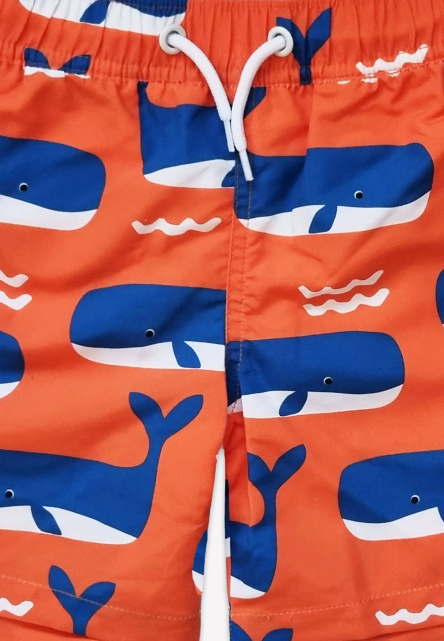 Whale Waves Print Kids' Swim Shorts