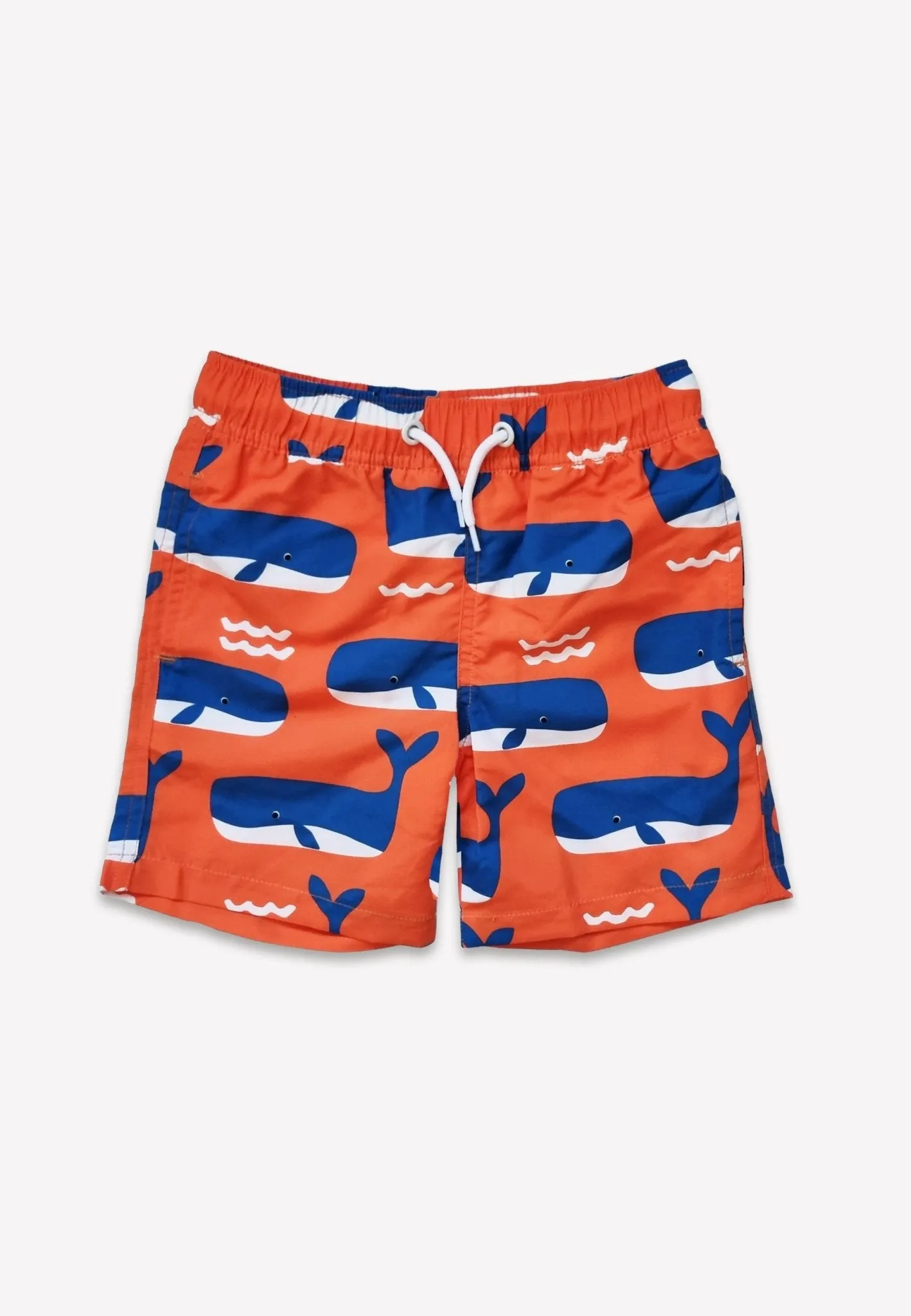 Whale Waves Print Kids' Swim Shorts