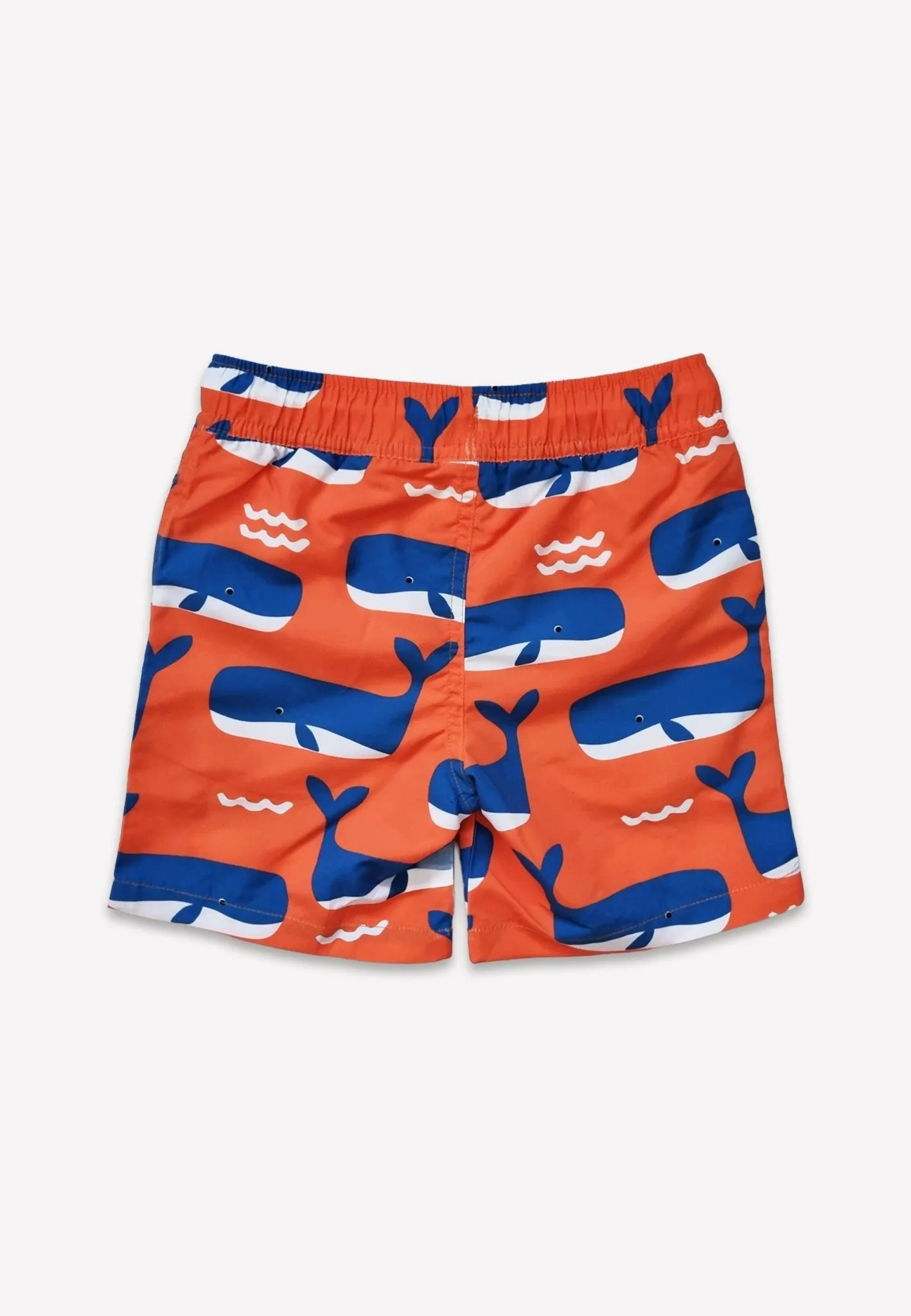 Whale Waves Print Kids' Swim Shorts