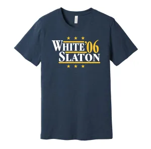 White & Slaton '06 - West Virginia Football Political Campaign Parody T-Shirt - Hyper Than Hype Shirts