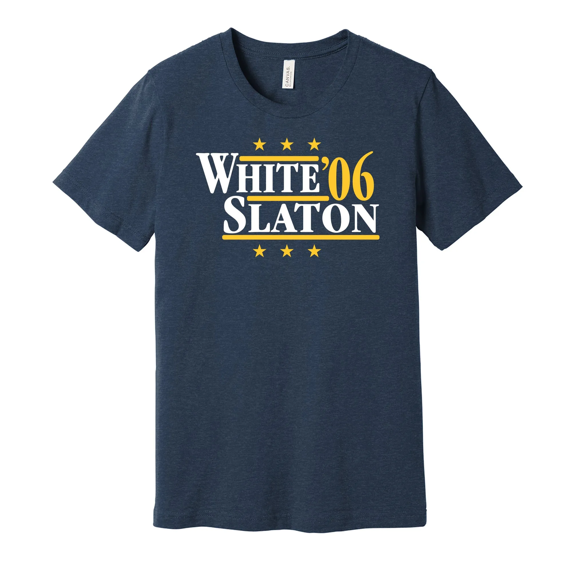 White & Slaton '06 - West Virginia Football Political Campaign Parody T-Shirt - Hyper Than Hype Shirts