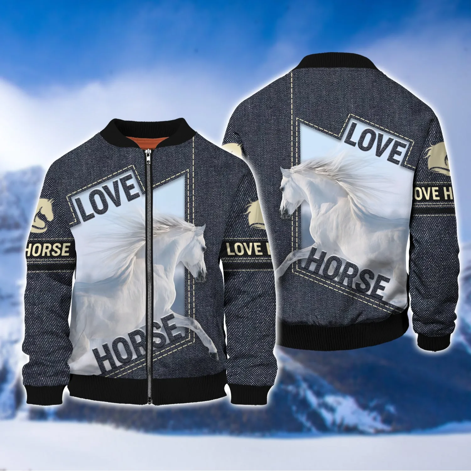 White Horse 3D Shirts Design, Love Horse - NTQ