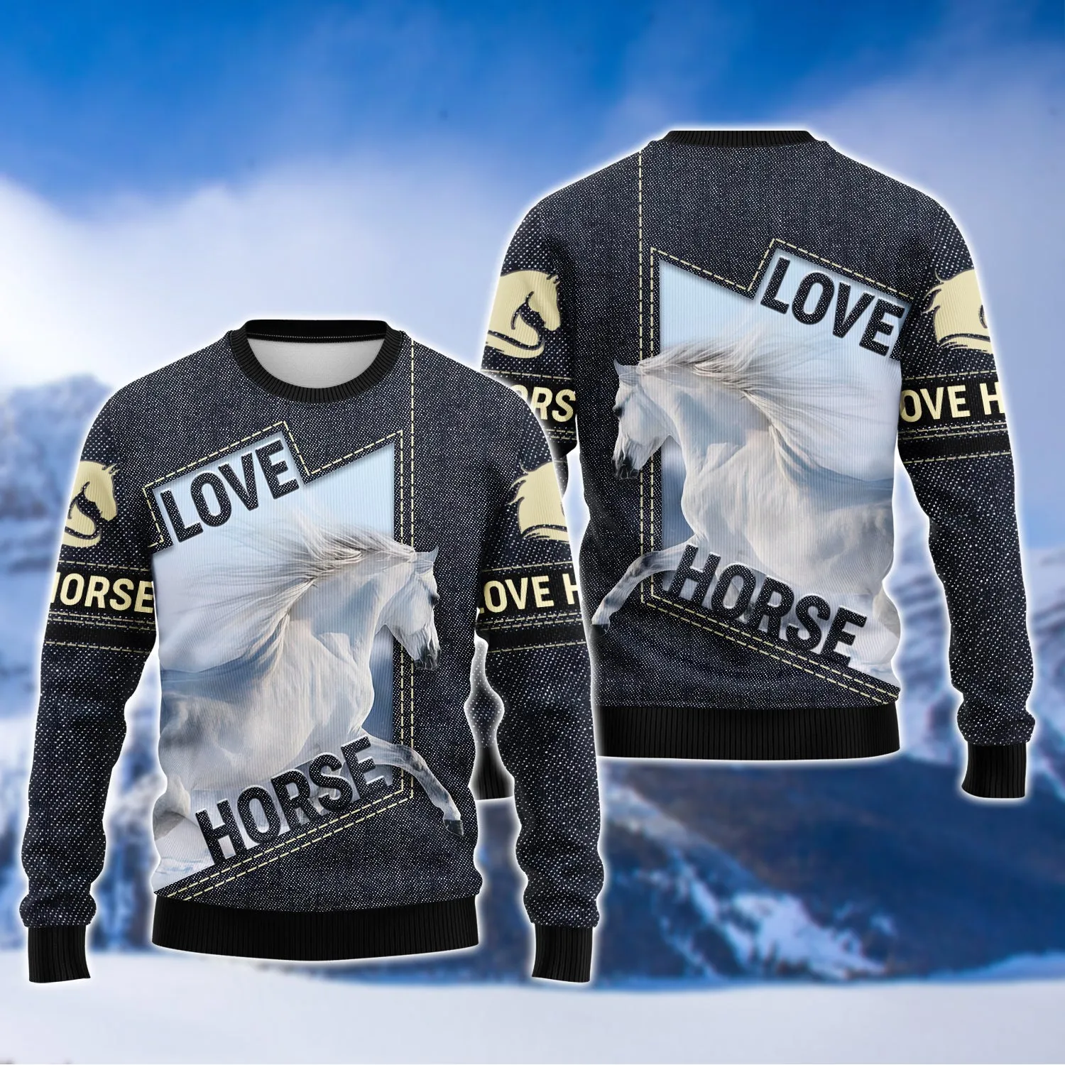 White Horse 3D Shirts Design, Love Horse - NTQ