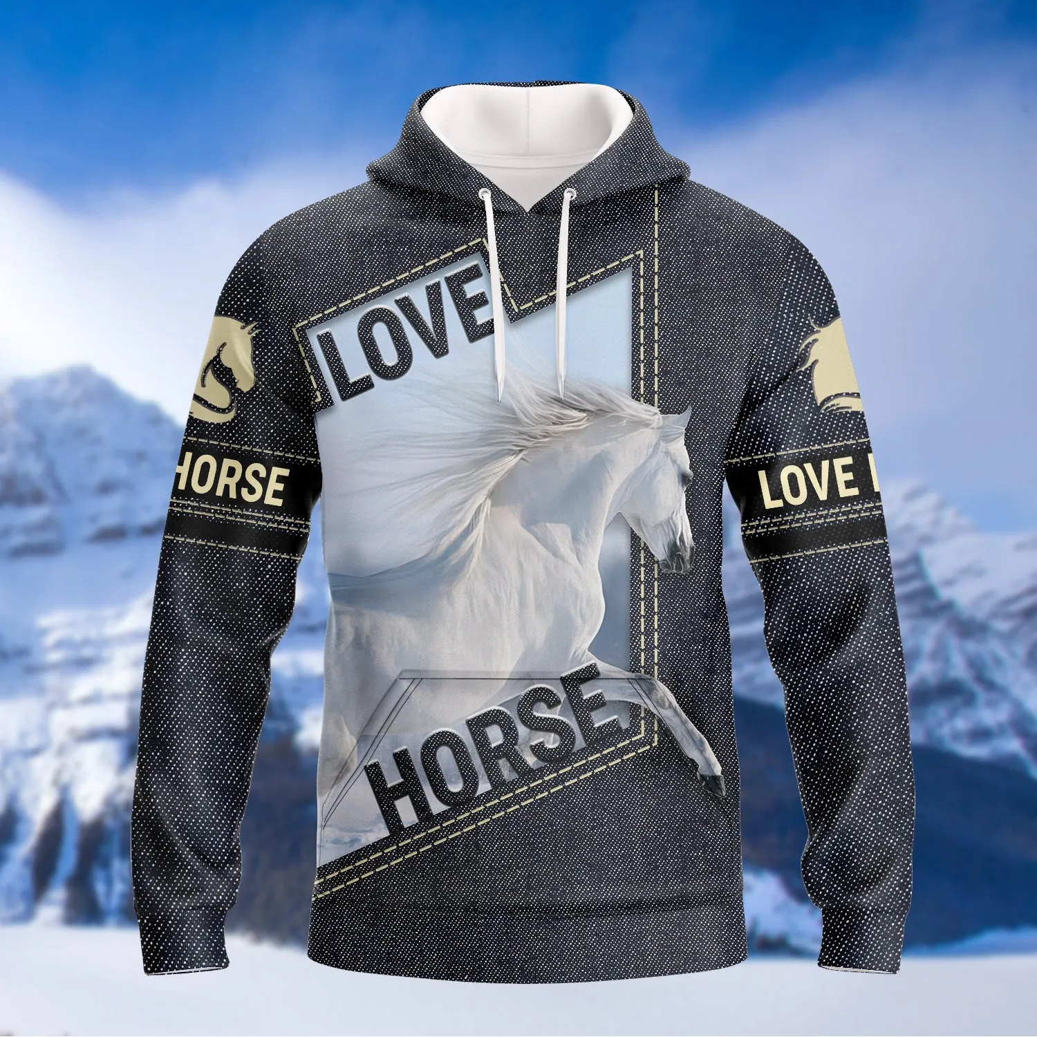 White Horse 3D Shirts Design, Love Horse - NTQ