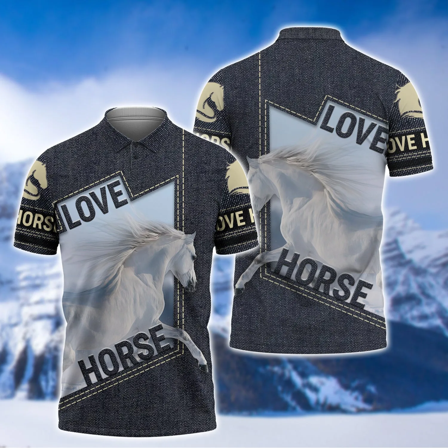 White Horse 3D Shirts Design, Love Horse - NTQ
