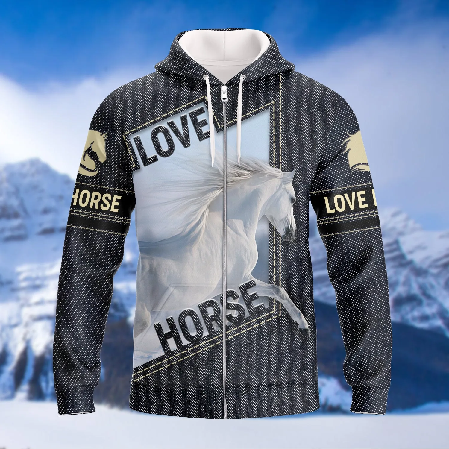White Horse 3D Shirts Design, Love Horse - NTQ