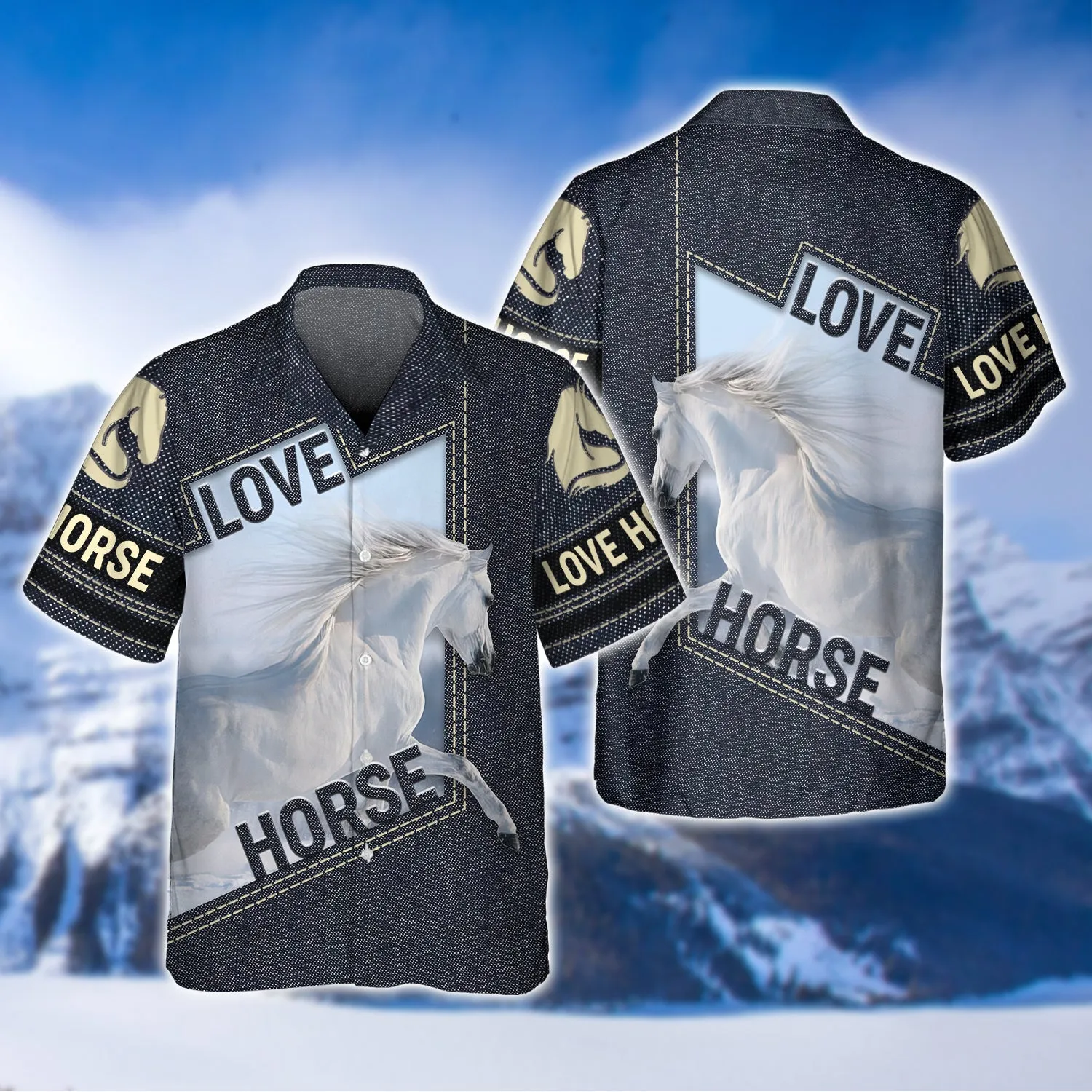 White Horse 3D Shirts Design, Love Horse - NTQ