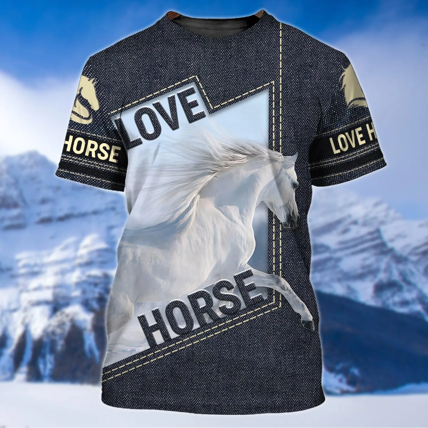 White Horse 3D Shirts Design, Love Horse - NTQ