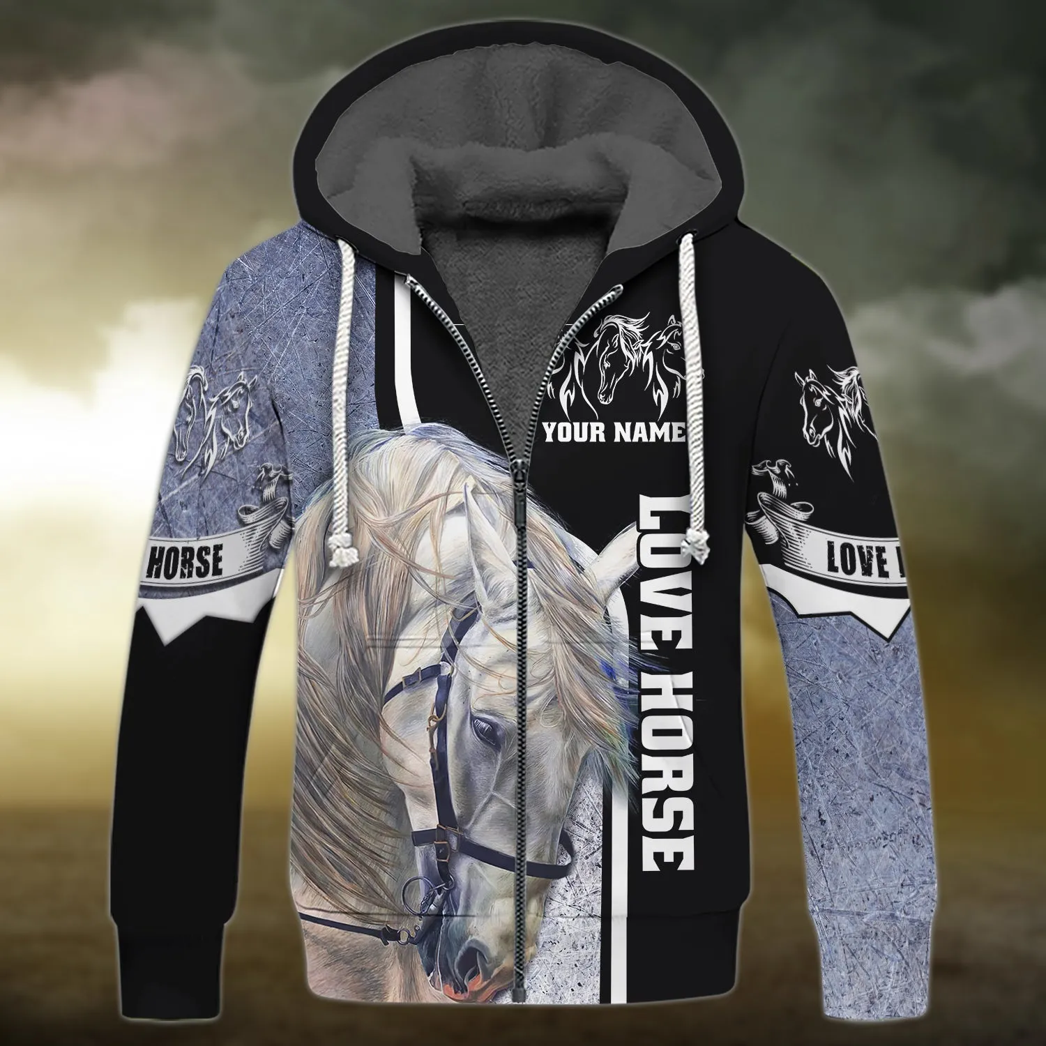 White Horse 3D Shirts Design, Love Horse