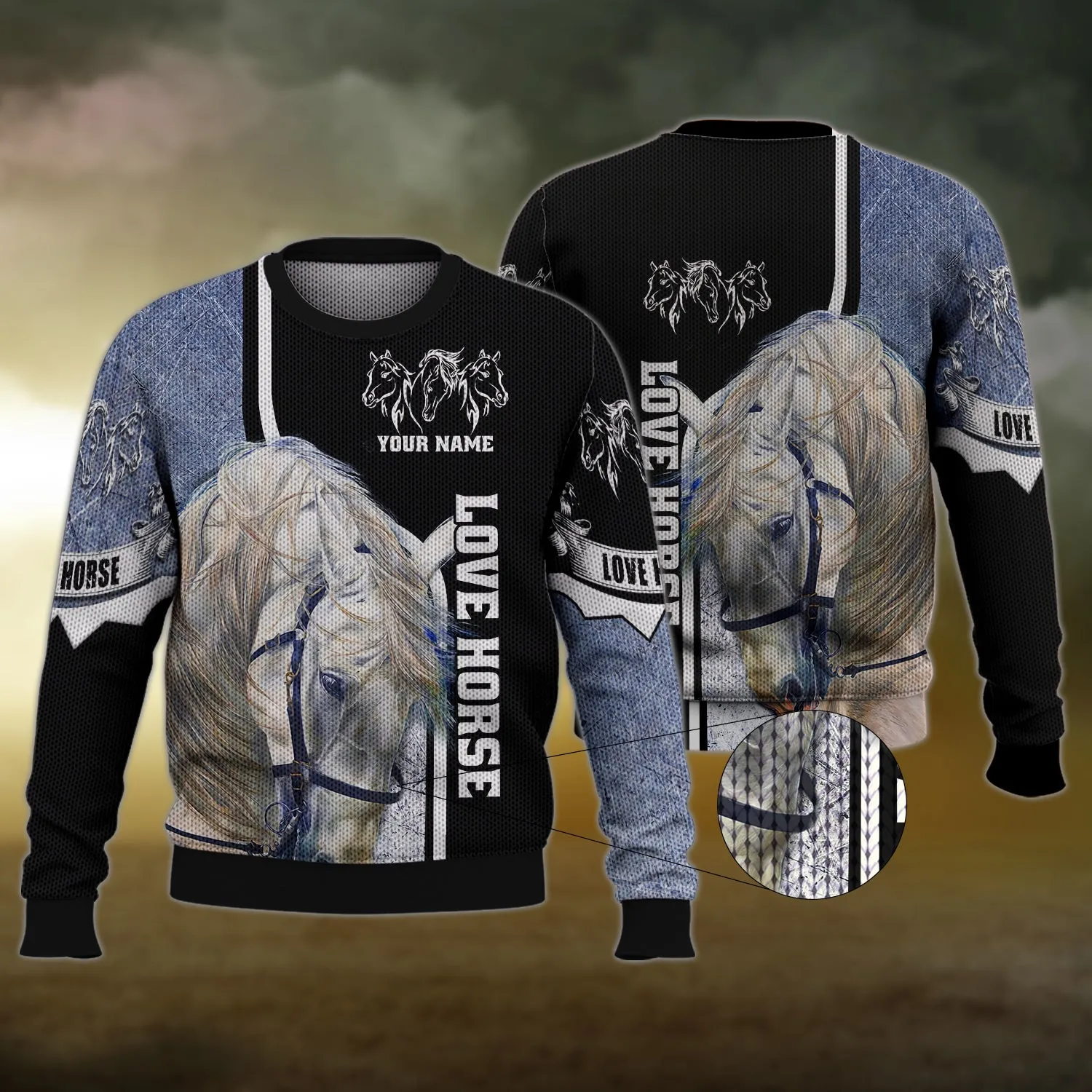 White Horse 3D Shirts Design, Love Horse