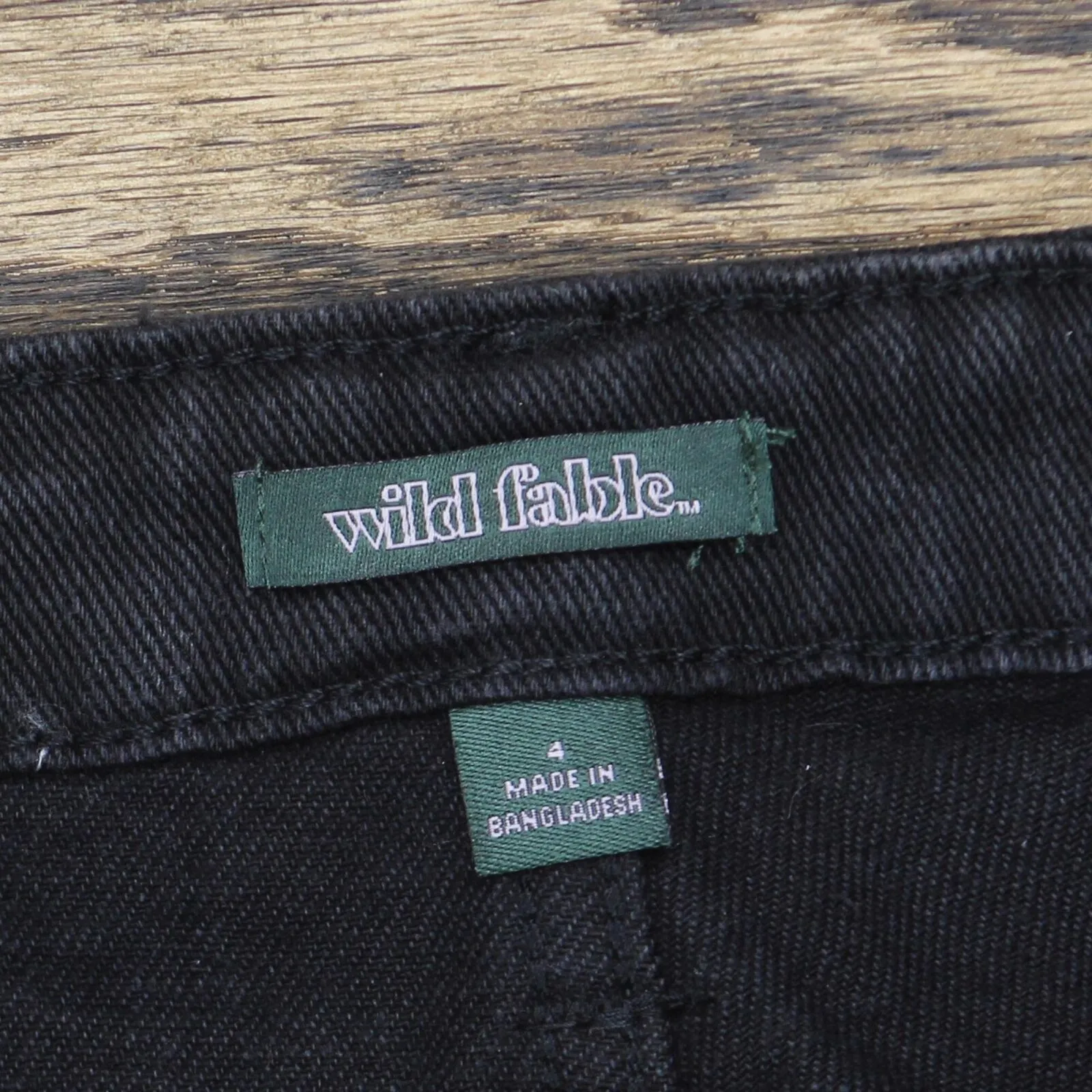 Wild Fable Womens Denim Distressed Low Rise Shorts Black 4