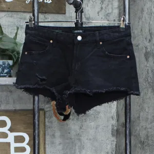 Wild Fable Womens Denim Distressed Low Rise Shorts Black 4