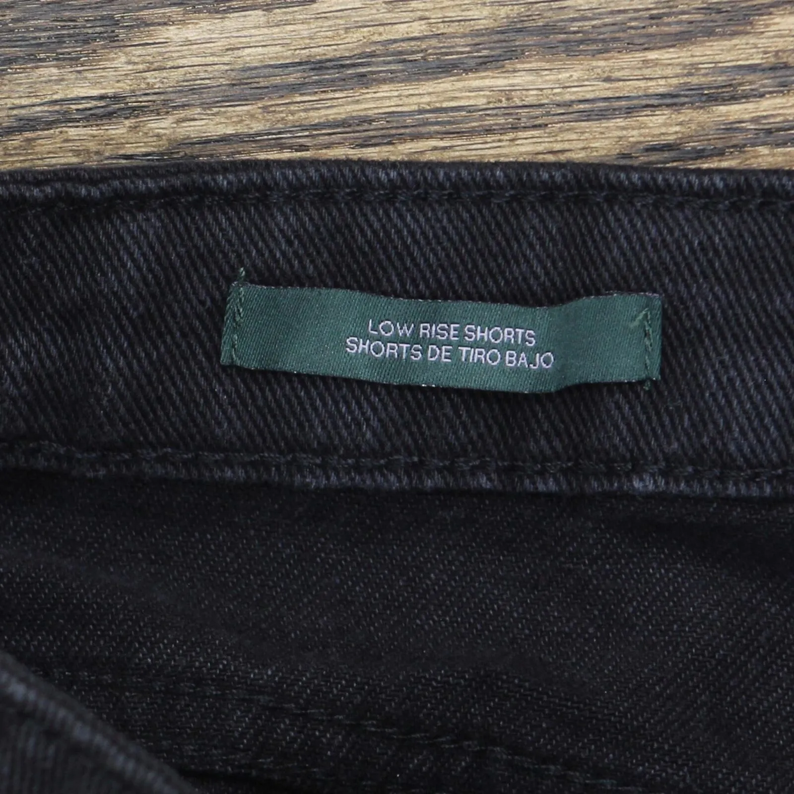Wild Fable Womens Denim Distressed Low Rise Shorts Black 4