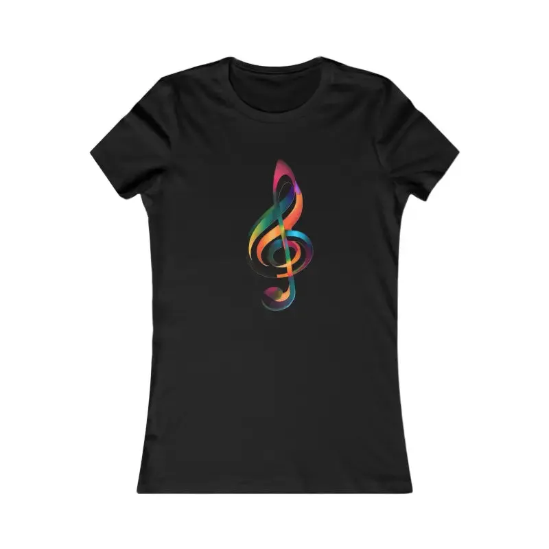 Women Favorite Tee Music Note Vibes