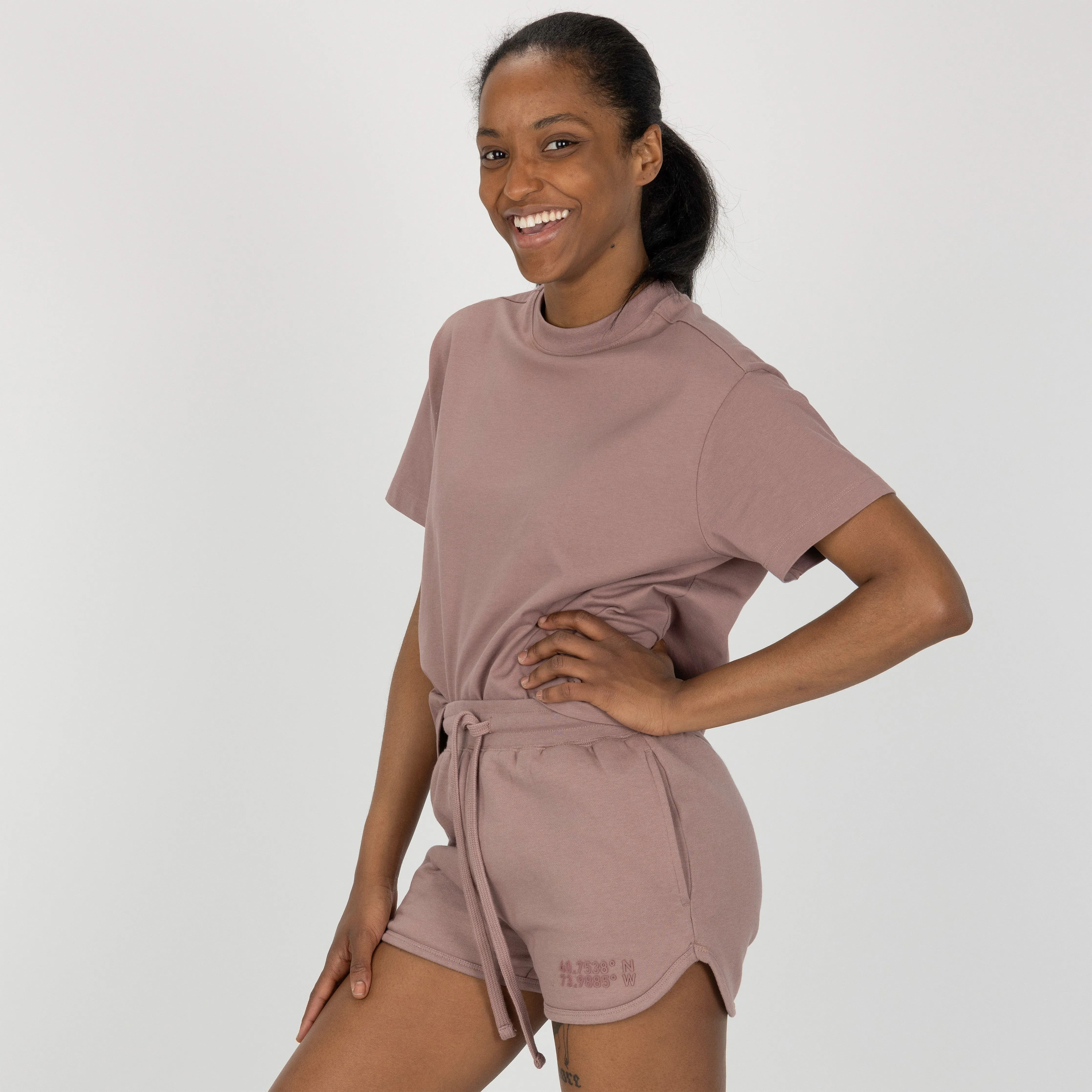 Womens Fleece Dolphin Shorts - Antler