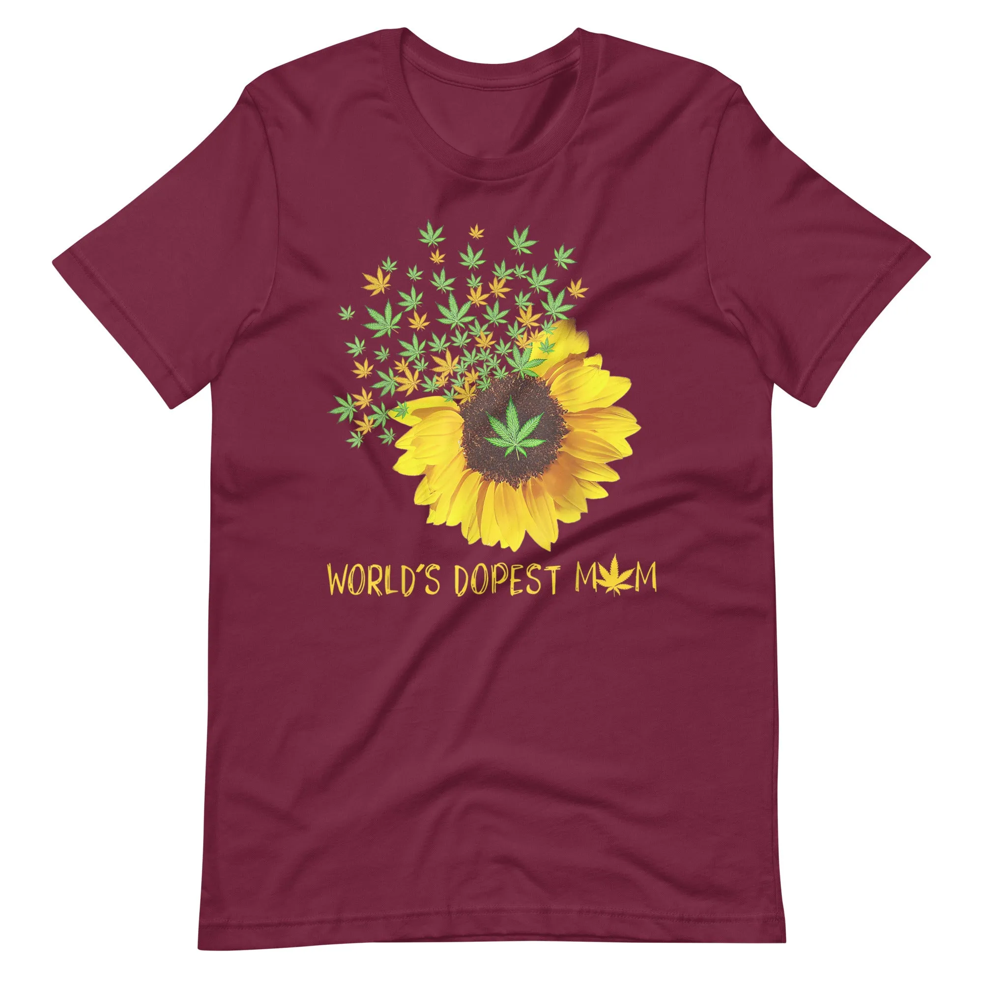 Worlds-Dopest-Mom-Sunflower-Weed-Unisex t-shirt