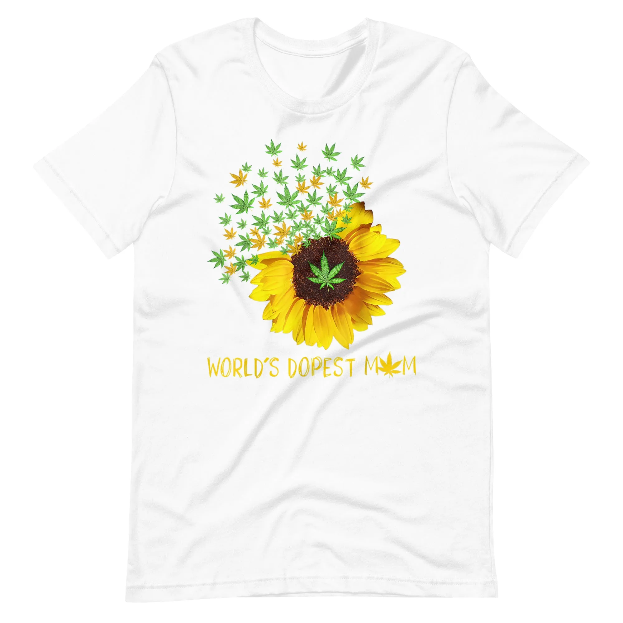 Worlds-Dopest-Mom-Sunflower-Weed-Unisex t-shirt