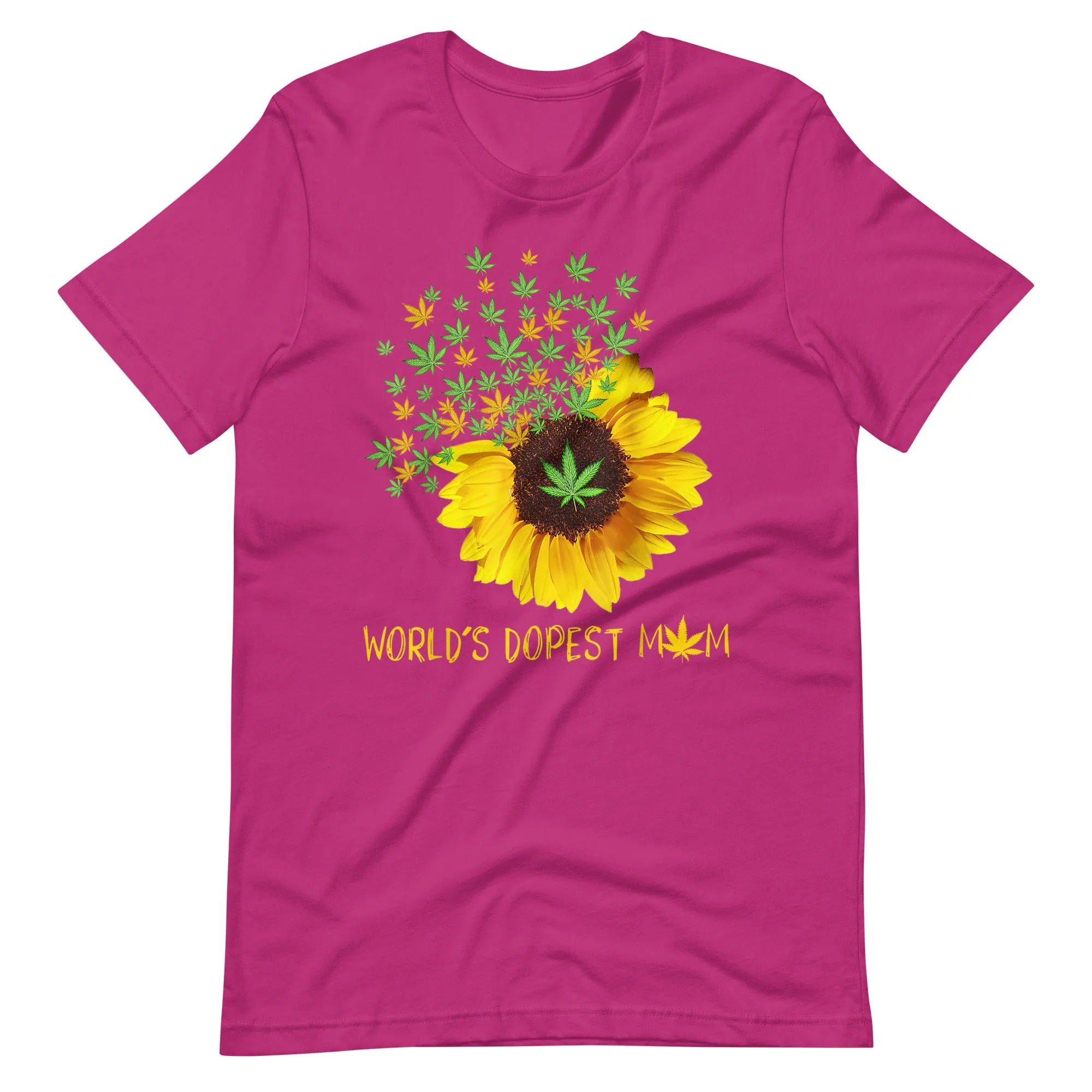 Worlds-Dopest-Mom-Sunflower-Weed-Unisex t-shirt