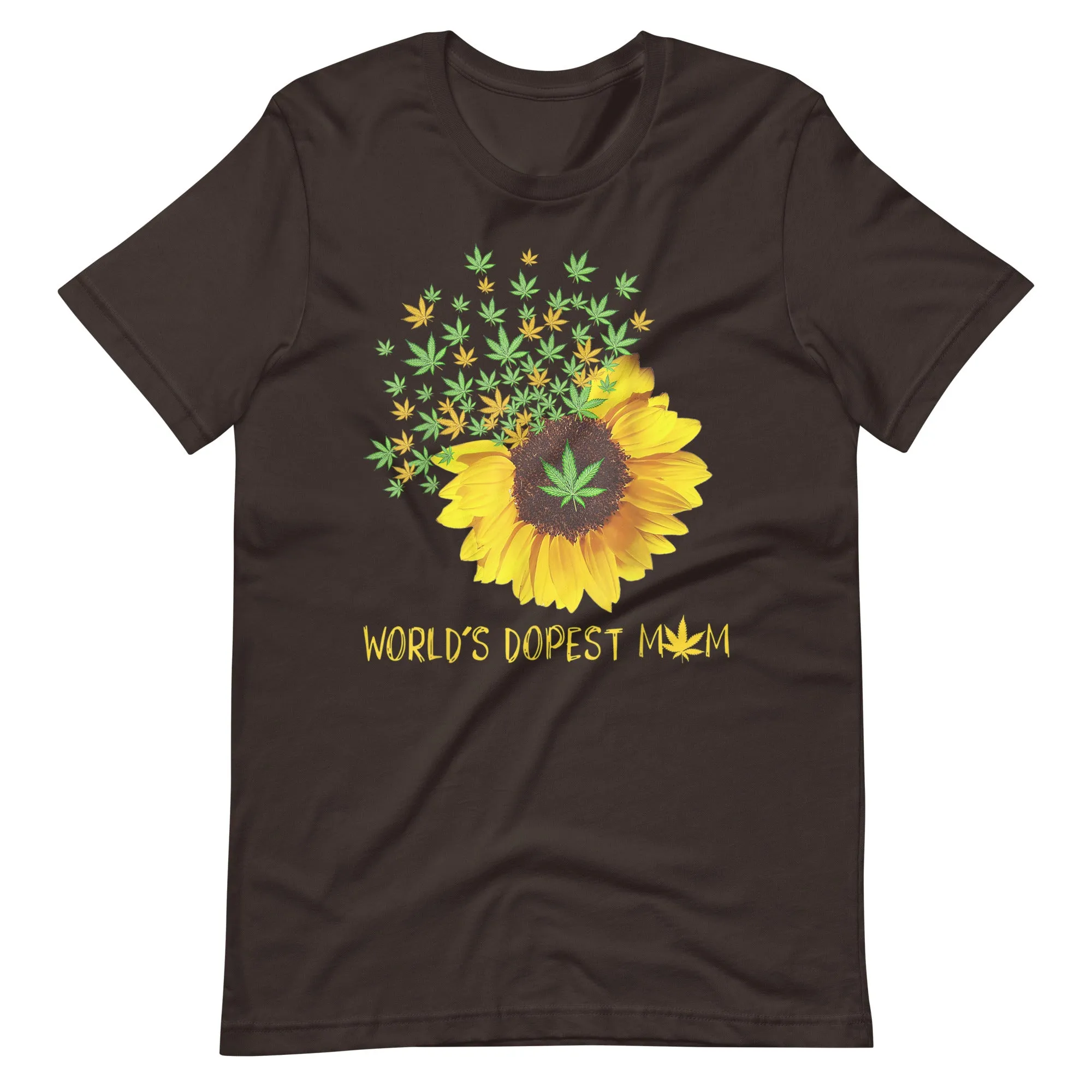 Worlds-Dopest-Mom-Sunflower-Weed-Unisex t-shirt