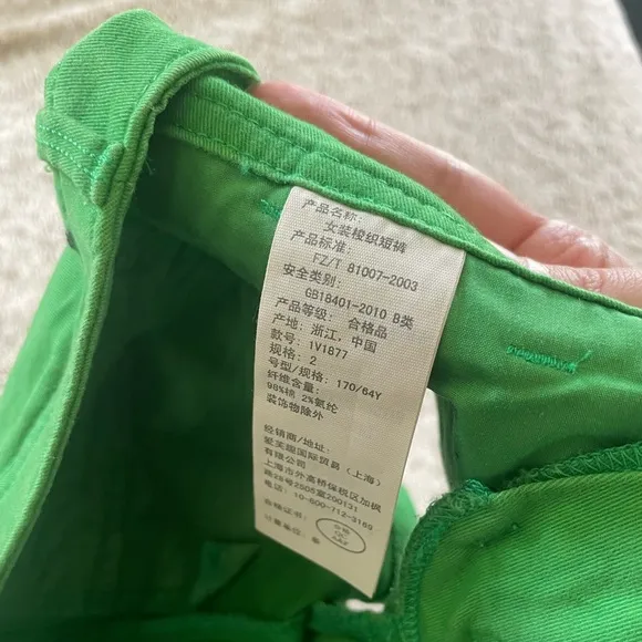 Y2K A&amp;F Green Low Rise Khaki Shorts