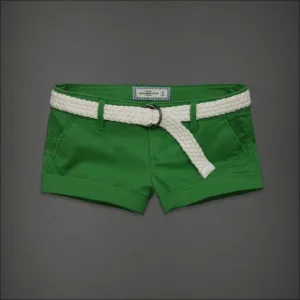 Y2K A&amp;F Green Low Rise Khaki Shorts