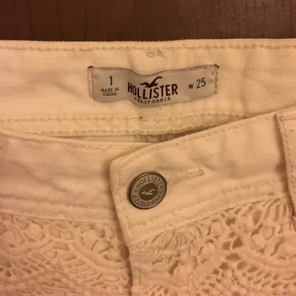 Y2K Hollister Co. Crochet Front Short Shorts