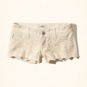 Y2K Hollister Co. Crochet Front Short Shorts