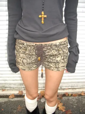 Y2K Snakeskin Shorts
