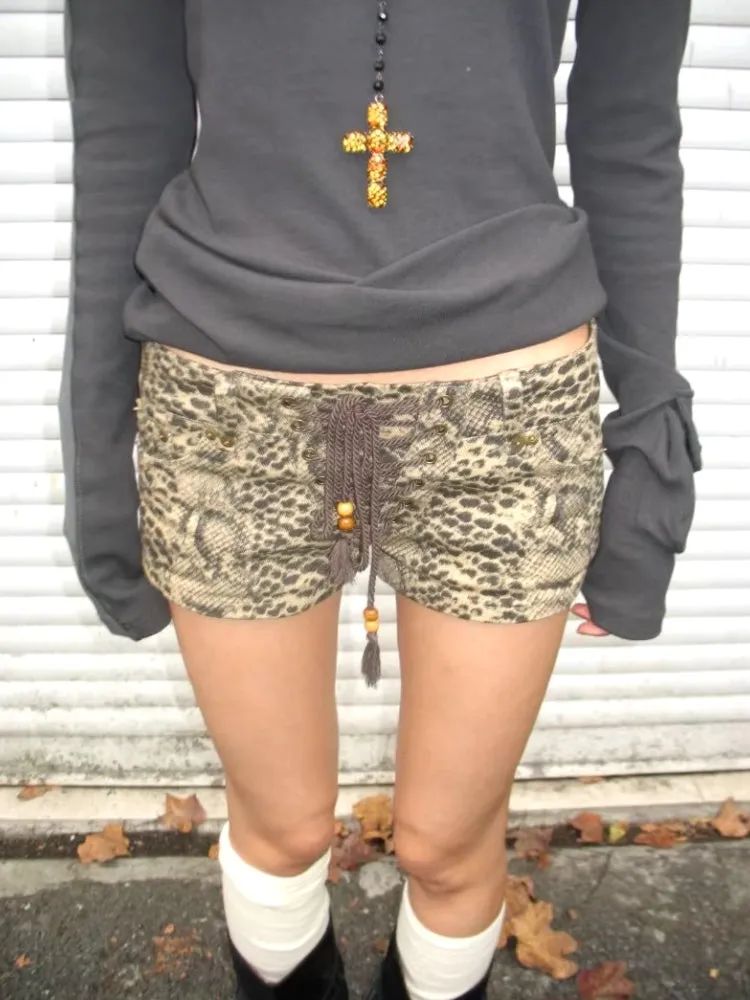 Y2K Snakeskin Shorts