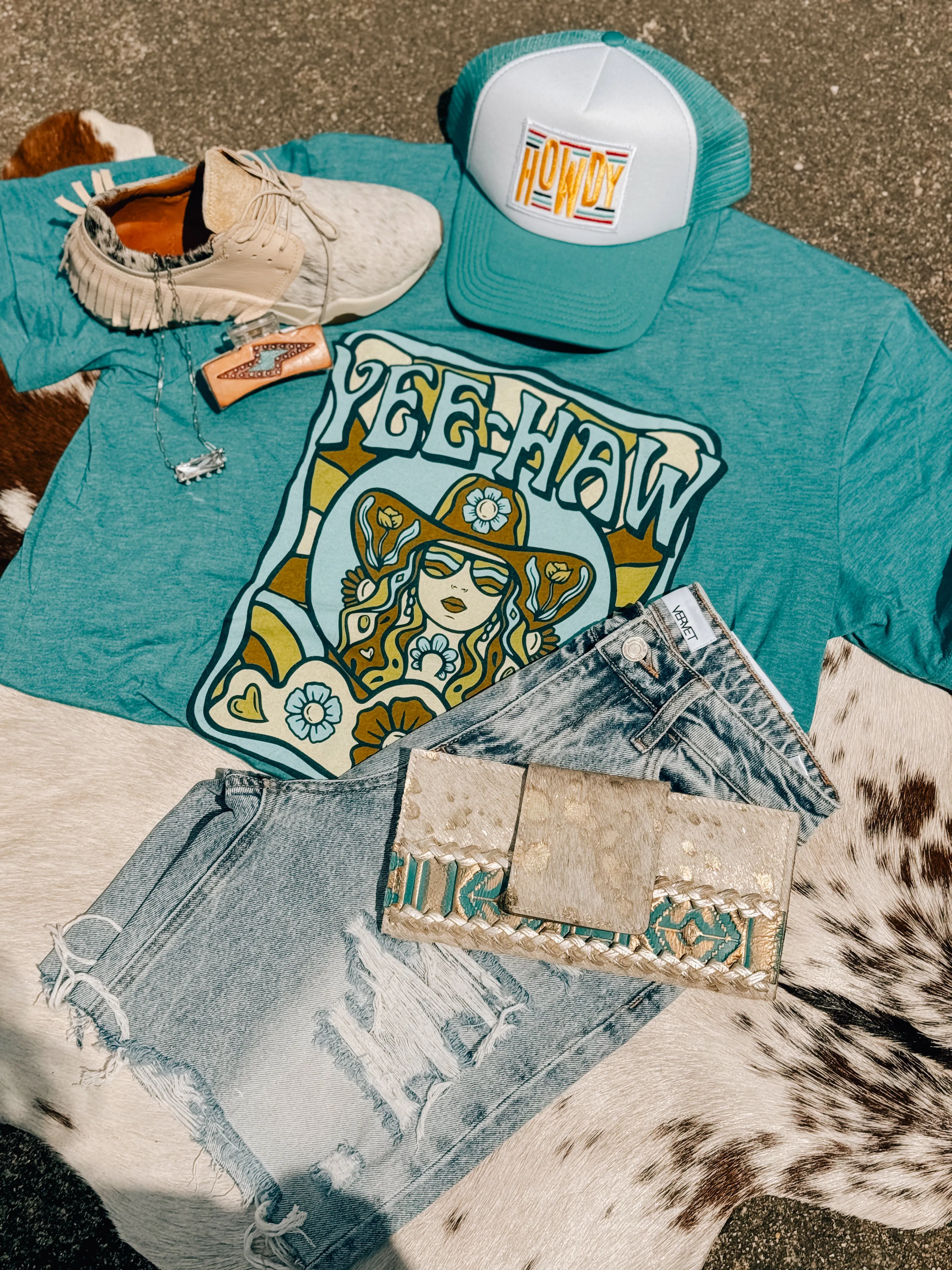 Yeehaw Groovy Tee