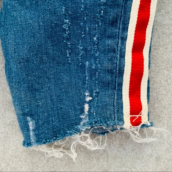 Zara Vintage Sports Side 3-Stripes Skinny Leggings Jeans